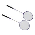Miniatyrbilde 7 av 8: 2 stk badmintonracket i ferroalloy med sklisikker håndtak - lilla badmintonracketsett for nybegynnere og profesjonelle studenter