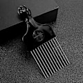 Miniatyrbillede 3 af 4: Metal Afro Kam Professionel Glattekam Bredtandet Hårkam, 1 stk