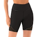 Pikkukuva 4 / 5: Korkeavyötäröiset Mesh Biker Shorts XL Musta