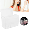 Miniatyrbillede 6 af 8: Transparent bomuldspinde opbevaringsboks Makeup Powder Puff Kosmetisk værktøj Organizer Container