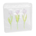 Miniatyrbilde 1 av 8: Dobbeltsidig fotoklips i akryl med tulipanmønster, multifunksjonell, gjennomsiktig papirholder for organisering, lys rosa