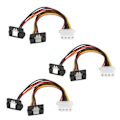 Miniatyrbild 3 av 8: 10 st SATA-strömkabeldelare 1 in 2 ut IDE-SATA-konverteringsdelare strömkabel för att tillhandahålla ström