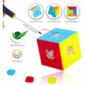 Miniatyrbild 5 av 5: Speed Puzzle Cube, 4-pack Stickerless Cube Set 2x2 3x3 4x4 Triangel Pyraminx, Lättvriden 3D Speed Puzzle Cube Spel Gåva Leksak för Barn Vuxna