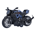 Miniatyrbilde 4 av 8: 1:12 Motorsykkelmodell Barn Leker Ornamenter Simulering Legering Tilbake Motorsykkelmodell Blå
