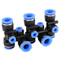 Miniatyrbillede 6 af 8: 50 stk Quick Connector 3-vejs PU luftrør Plast pneumatiske konnektorer Slangefitting PEG12‑6‑12