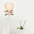 Miniatyrbild 5 av 8: Rund vägglampa kristalllampa E14 lamphållare för hem vardagsrum sovrum korridor guld