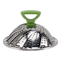 Miniatyrbillede 2 af 8: Rustfrit dampkogningskurv i rustfrit stål til grøntsager, foldbar dampkogningskurv til madlavning af grøntsager, fisk og skaldyr, lille størrelse