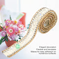Miniatyrbillede 7 af 8: 100*2 cm Rhinestone Ribbon Sparkle Small Diamond Wrap Roll Decoration (#01)