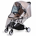 Miniatyrbild 1 av 8: Babyskydd Regnskydd Transparent Justerbar Stöttålig Vindtät Överdrag för Barnvagn Svart