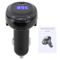 Pikkukuva 1 / 8: BT09 12V Bluetooth langaton FM-lähetin Mp3-soitin Type-C pikalataus PD 18W Auton laturiMusta