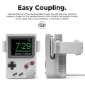 Miniatyrbillede 5 af 5: Ur Oplader Dock Silikone USB Retro Style Ur Opladnings Holder Station til iWatch 3/4/5/6 Hvid