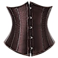Miniatyrbillede 2 af 5: Gotisk Underbust Korset Talje-Cincher Bustier Top XS-6XL Brun
