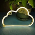 Miniatyrbillede 1 af 5: Halo Cloud Neon Skilte Lys, Halo D Neon Lys Væglampe Natlamper, Batteri/USB Drevet Neon Lys til Vægdekoration, Soveværelse, Børneværelse, Stue