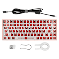 Pikkukuva 1 / 8: 84 näppäimen mekaaninen näppäimistö DIY-sarja, tukee langatonta 2.4G, Type C -johdotettua Bluetooth 3.0, 5.0 Hot Swap -mekaanista näppäimistöä RGB-vaaleanpunaisella