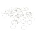 Miniatyrbillede 4 af 8: 50 stk. 20 mm Bulk Hoop Øreringe i Rustfrit Stål DIY Anti Allergi Vinglas Ringe Smykkefremstilling Bryllup Fødselsdagsfest