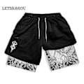 Miniatyrbillede 2 af 5: Berserk Manga 3D Print Fitness Shorts - Mænd og Kvinder - Hurtigtørrende Performance Shorts til Sommertræning M15