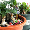 Miniatyrbild 3 av 5: Set med 6 Miniatyrféfigurer för Bonsai eller Heminredning