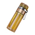 Miniatyrbillede 4 af 8: Glas gennemsigtig te flaske bærbar te vand flaske te og vand separation flaske guld
