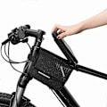 Miniatyrbillede 1 af 5: Cykel taske til stel, Top Tube taske til mobiltelefon 6.0 tommer, Sort