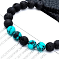 Miniatyrbilde 8 av 8: Kvinners Perle Armbånd Justerbar Etnisk Motesmykker Vulkan Stein Perle Armbånd Smykker for Feriefest