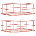 Miniatyrbillede 2 af 8: 2 STK Nordic Simple Rose Gold Smedejern Opbevaringskurv Desktop Organizer ContainerS