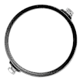 Miniatyrbillede 1 af 4: Universal Sort 5.75 Tommer Aluminium Rund Forlygtehus Forlygte Ring Monteringsbeslag Motorcykler