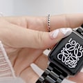 Miniatyrbillede 3 af 5: PC-urrem til smartwatch med metallespænde til Iwatch 1 2 3 4 5 6 7 Se Sort 38 40 41mm