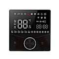 Miniatyrbillede 5 af 8: Smart termostat drejeknap design LCD farve display panel digital termostat til sauna rum gulvvarmesystem sort