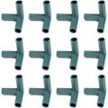 Miniatyrbillede 1 af 4: 12-pak 16 mm 3-vejs PVC-fittings til kraftig drivhusramme fra Zekai
