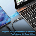 Miniatyrbillede 3 af 5: USB 3.0 til USB C Adapter, USB C Han til USB A Hun OTG Adapter, Thunderbolt 3 til USB 3.1/3.0/2.0 til Galaxy, MacBook Pro og Andre Enheder med USB