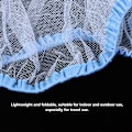 Miniatyrbilde 8 av 8: Bærbar myggnetting med full dekning for barnevogn, spedbarnsvogn, blå kant, rotting