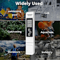 Miniatyrbild 4 av 5: TDS EC Mätare Digital Vattenkvalitetstestare 0-9999 PPM Mätområde Vattenrenhet Temperaturmätare Testare