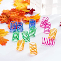 Miniatyrbilde 2 av 5: Katte Leke Fjær 20 Stykker Fargerik Fjær Katteleke Interaktiv Katteleke Slitesterk Interaktiv Plast Spiral Fjærer Leke for Kattunger Tapping, Biting, Jakt