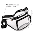 Miniatyrbillede 3 af 5: Klar Fanny Pack, Vandtæt Transparent Taljepose til Kvinder Mænd, Rejse, Sort