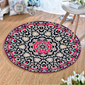 Miniatyrbilde 4 av 5: 80x80cm Rund Mandala Område Teppe Gulvteppe Pute Soverom Stue Dekor YH03