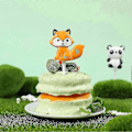 Miniatyrbilde 4 av 5: 5 stk. Jungel Safari Dyre Kaketopper, Zoo Dyre Kaketopper Jungeldyr Kakedekorasjoner