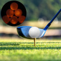 Miniatyrbillede 6 af 8: 6 stk. syntetisk gummi LED lysende golfbold lysende attraktiv til nat og dag træning orange