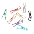 Miniatyrbillede 6 af 8: 40 stk. Metal Små Clips Hule Fisk Form Farve Pose Forseglingsregning Papirholder Kontor Stationery