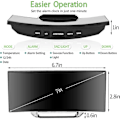 Miniatyrbillede 5 af 5: Grønt Digitalt Vækkeur til Soveværelser, 7' LED Spejl Display, 2 Lysstyrker, 12/24H, Temperatur, Dato, Natlys, Snooze, USB Opladning og Batteri