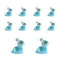 Miniatyrbild 1 av 5: Kanin Figur Kompakt Harts Påsk Lysande Kaninskulptur Mikrolandskap Heminredning - Set med 10st Transparenta