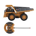 Miniatyrbilde 6 av 8: RC Dumper 1/24 4-hjulsdrift 6 kanaler 2,4 GHz Plast Metall Gul Grå Byggekjøretøy Leke for over 8 år gammel Enkelt batteri