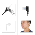 Miniatyrbilde 4 av 8: 3,5 mm Mono Listen Only Overvåking Akustisk rør Ørestykke Headset Anti-stråling for radio