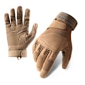 Miniatyrbillede 1 af 8: Beskyttende handsker fuld finger M størrelse mikrofiber læder åndbar vind bevis ridning handsker til udendørs træning sand farve