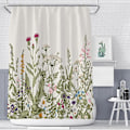 Miniatyrbild 2 av 5: Vattentät Duschdraperi med Färgglada Blommor, Separat Badkar Draperi 150 * 180cm