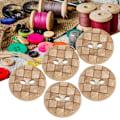 Pikkukuva 6 / 8: 14-15mm 100kpl/pussi 4-reikäiset pyöreät napit ompelutarvikkeet Käsityötarvikkeet DIY puunappi248