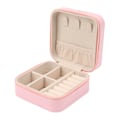 Miniatyrbillede 4 af 8: PU læder rejse smykkeskrin Bærbart rum Opbevaringsområder Blødt foring Armbånd Smykker Organizer Holder til kvinder