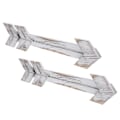 Miniatyrbilde 6 av 8: 2 stk. dekorative piler i tre, veggdekor, bondegård, bryllupsutstyr, hvitt