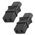 Miniatyrbillede 1 af 5: 2 STK 2-Pin IEC 320 C8 Han til IEC 320 C9 Hun AC Adapter 6A/250V Industriel Strømkonverter