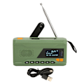 Miniatyrbild 1 av 8: Handvev solradio LCD-skärm 3 laddningslägen Stöd DAB FM BT Bärbar nödväderradio för utomhusresor