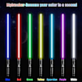 Miniatyrbillede 4 af 5: Lyssværd Lasersværd Rgb 7 Farver Udskifteligt Elektronisk Lyssværd Fx Lyd (sølv)